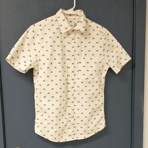 Goodfellow & Co Short-Sleeve Button-Up with Micro Icon Print
